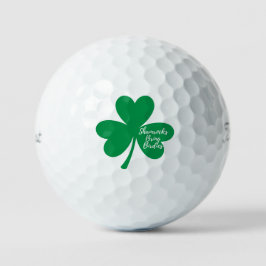 'Klaver Brengt Birdies' St. Patrick's Dag Plezier Golfballen