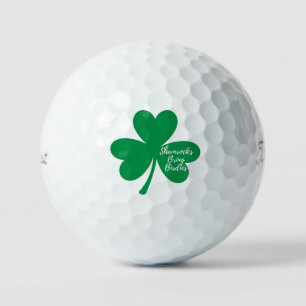 'Klaver Brengt Birdies' St. Patrick's Dag Plezier  Golfballen