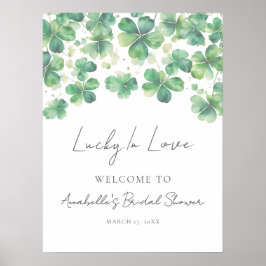 Klaver Bruidsfeest Welkom Bord Poster