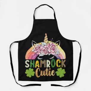 Klaver Cutie Eenhoorn Regenboog St. Patrick's Dag Schort
