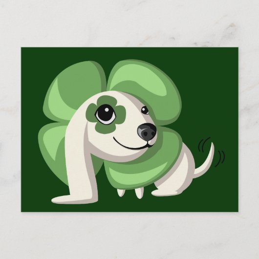 Klaver de hond briefkaart (Voorkant)