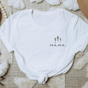 KLAVER Elegante Pine Tree Forest Mama T-shirt