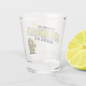 Klaver en kattenkwaad St. Patrick's Dag Shot Glas (Achterkant)