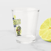 Klaver en kattenkwaad St. Patrick's Dag Shot Glas (Rechts)
