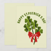 Klaver Feestdagenkaart (Voorkant / Achterkant)