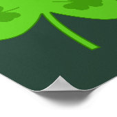 KLAVER GROEN BLAD ST. PATRICK'S DAG POSTER (Hoek)