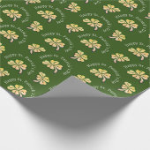 Klaver Groen St. Patrick`s Dag Cadeaupapier (Hoek)