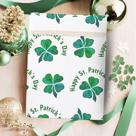 Klaver Groen St. Patrick`s Day Cadeaupapier