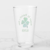 Klaver Groen St. Patrick`s Day Glas (Achterkant)