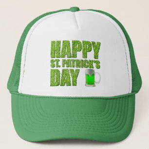 Klaver & groene bier Gelukkige St.Patrick's Dag Trucker Pet