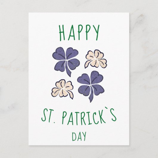 Klaver Happy St. Patrick`s Day Briefkaart (Voorkant)