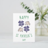 Klaver Happy St. Patrick`s Day Briefkaart (Staand voorkant)