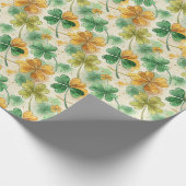  Klaver Luck St. Patrick's Day Cadeaupapier (Hoek)