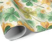  Klaver Luck St. Patrick's Day Cadeaupapier (Rol Hoek)