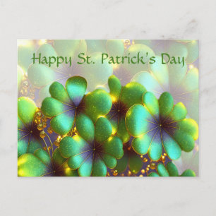Klaver met gouden accenten, St. Patrick's Day Briefkaart