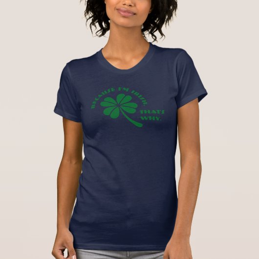 Klaver - Omdat ik Iers ben T-shirt (Voorkant)