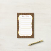 Klaver op Bruin & Wit  & Dingen om te Doen Post-it® Notes (Op bureau)