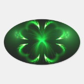 klaver ovale sticker (Voorkant)