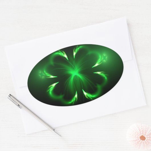 klaver ovale sticker (Envelop)