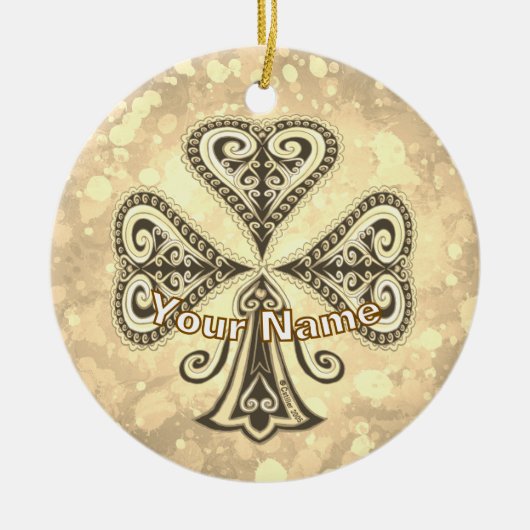 Klaver poker keramisch ornament (Voorkant)