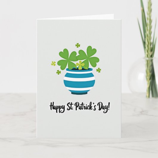 Klaver Pot Luck St. Patrick's kaart (Voorkant)