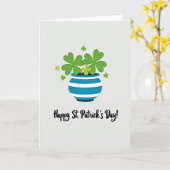 Klaver Pot Luck St. Patrick's kaart (Gele Bloem)