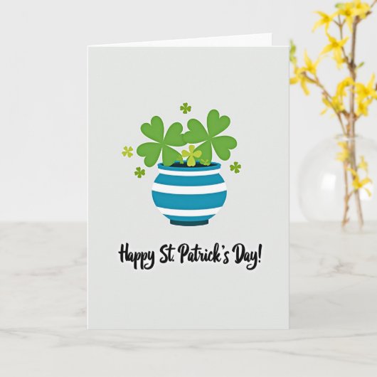 Klaver Pot Luck St. Patrick's kaart (Gele Bloem)