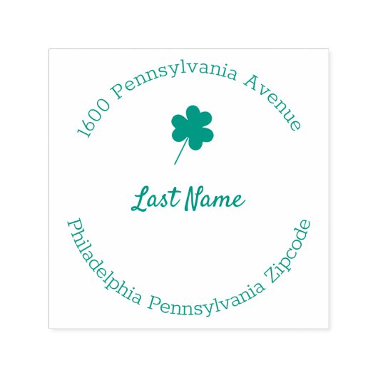 Klaver Rond Zelfinktende Stempel (Design)