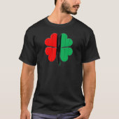 Klaver Rood Zwart Groen Kwanzaa T-shirt (Voorkant)