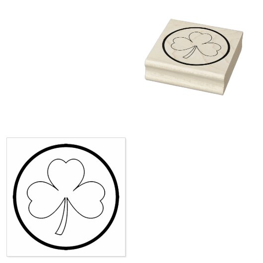 klaver rubberstempel (Gestempeld)