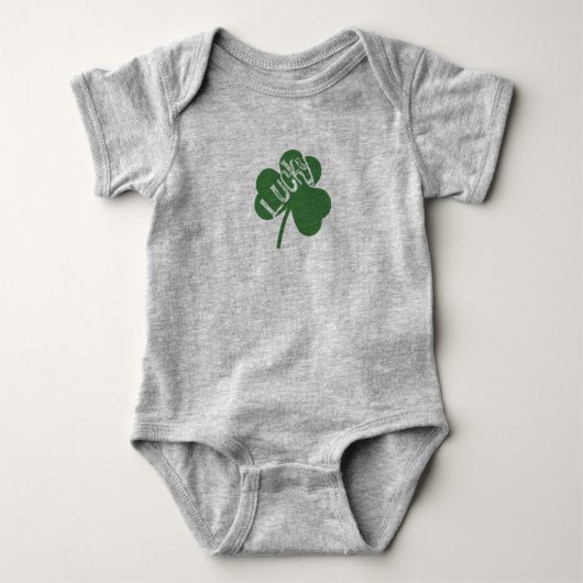 Klaver Saint Patrick's trui Romper (Voorkant)