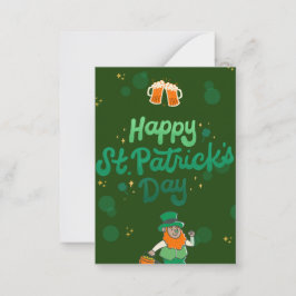 "Klaver & Schelmenstreken: Een St. Patrick's Dag Notitiekaartje