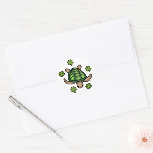 Klaver & Schildpad Sticker (Envelop)