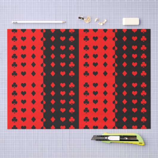 Klaver, schoppen, harten, ruiten - cool     tissuepapier (Craft)