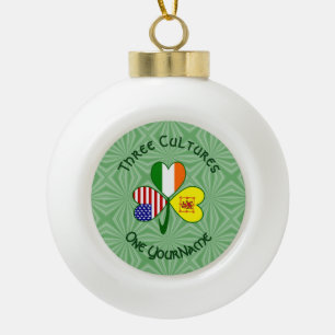 Klaver Schotse Leeuw Ierland USA Vlaggen Persoonli Keramische Bal Ornament