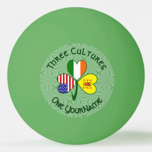 Klaver Schotse Leeuw Ierland USA Vlaggen Persoonli Pingpongbal