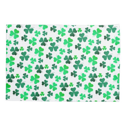 Klaver Shamrock Boho Pastel Foliage Modern Elegant Kussensloop (Achterkant)