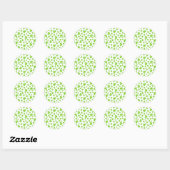klaver shamrock patroon ronde sticker (Vel)