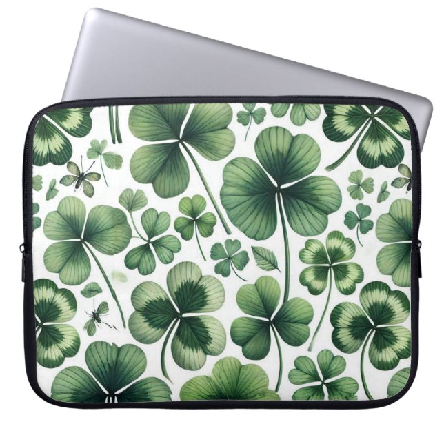 Klaver Shuffle Laptop Sleeve (Voorkant)