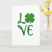 Klaver. St. Patricks Dag. Ierse Klaver Kaart (Gele Bloem)