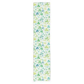 Klaver St. Patrick's Day Groen Wit Korte Tafelloper (Voorkant)
