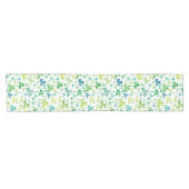 Klaver St. Patrick's Day Groen Wit Korte Tafelloper (Horizontaal)