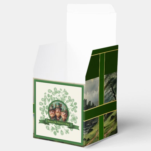  Klaver St Patrick's Day Landschap CFB Bedankdoosjes (Geopend)