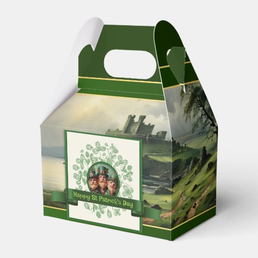  Klaver St Patrick's Day Landschap GFB Bedankdoosjes (Voorkant Zijde)