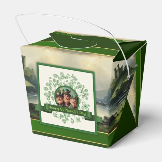  Klaver St Patrick's Day Landschap TOFB Bedankdoosjes (Achterkant)