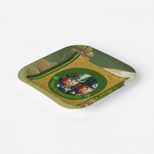 Klaver St Patrick's Day Leprechauns PPP Papieren Bordje (Gebogen)