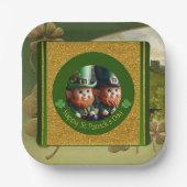 Klaver St Patrick's Day Leprechauns PPP Papieren Bordje (Voorkant)