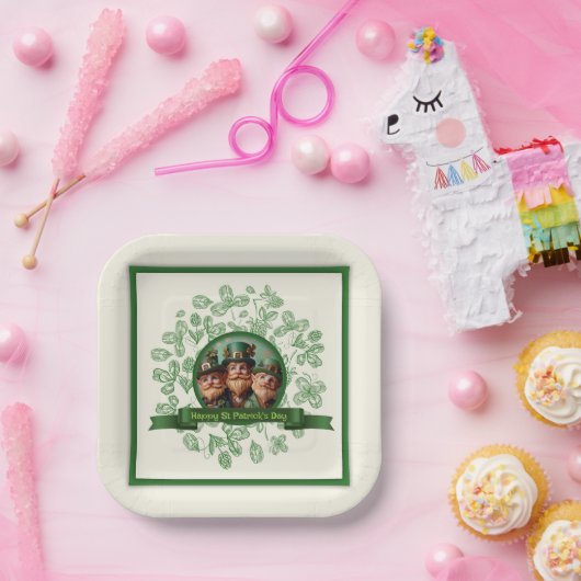 Klaver St Patrick's Day Leprechauns PPP Papieren Bordje (Feest)
