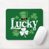 Klaver St. Patrick's Day Shamrock Vintage Muismat (Met muis)