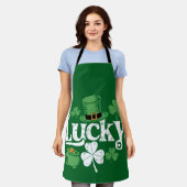 Klaver St. Patrick's Day Shamrock Vintage Schort (Gedragen)